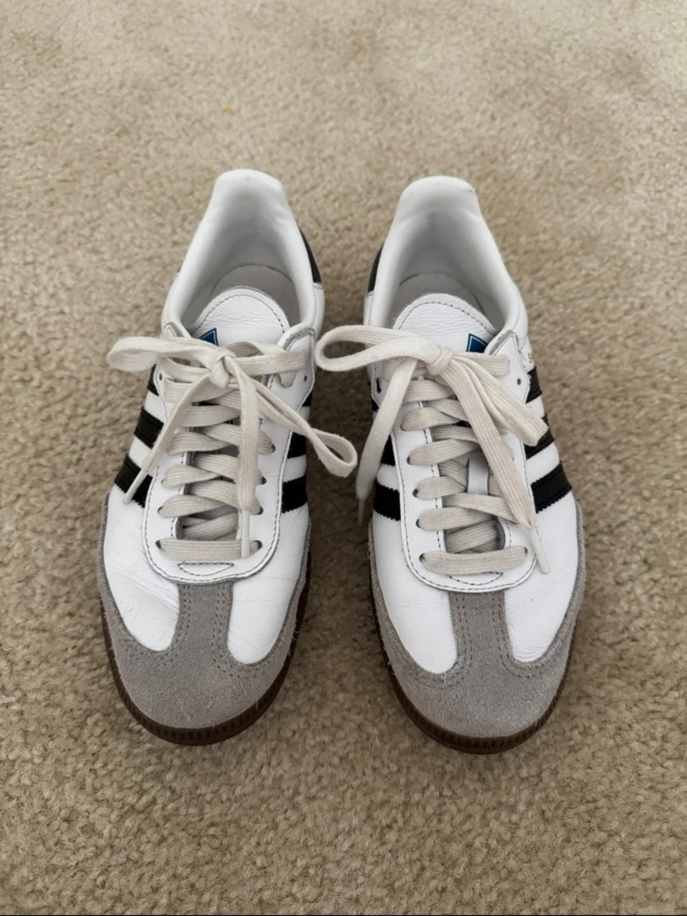 adidas White, Black and Gray Retro Trainer Sneakers - Picture 1 of 2